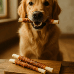 eend met runderhuidstick 17cm hondensnack