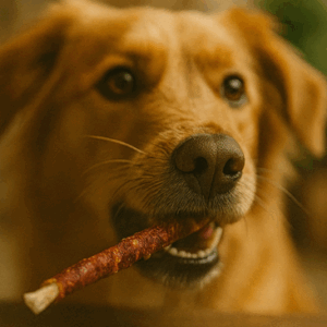 eend met runderhuidstick 40cm hondensnack