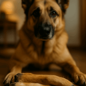 hertenpoten met haar hondensnack