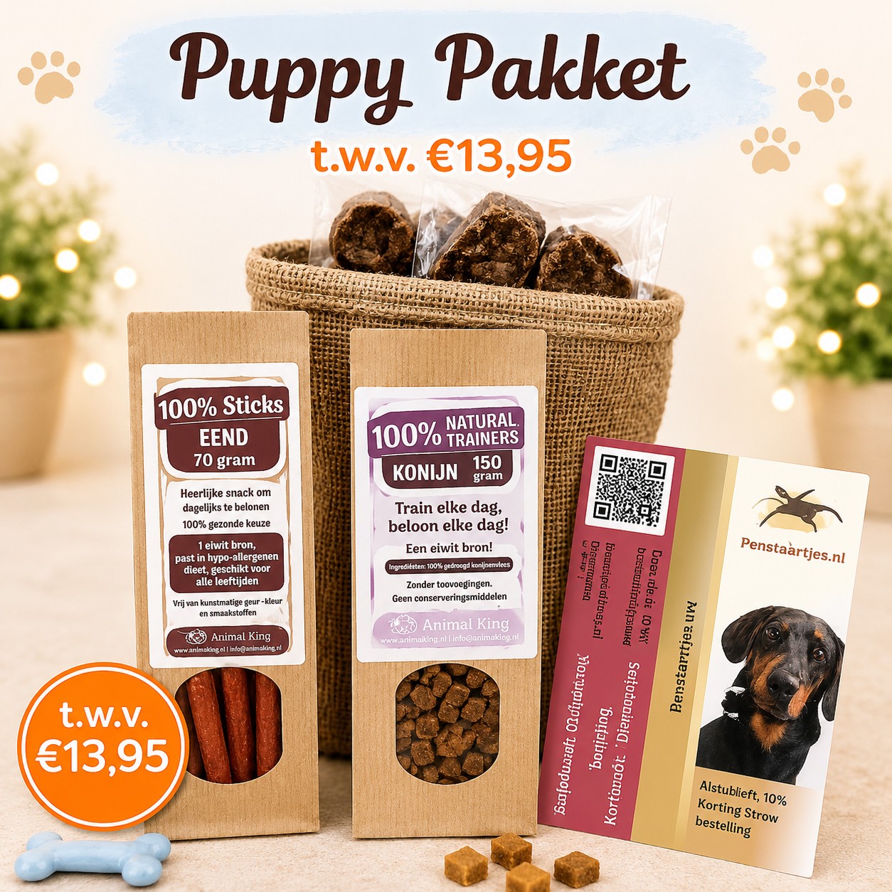 puppy pakket hondensnacks