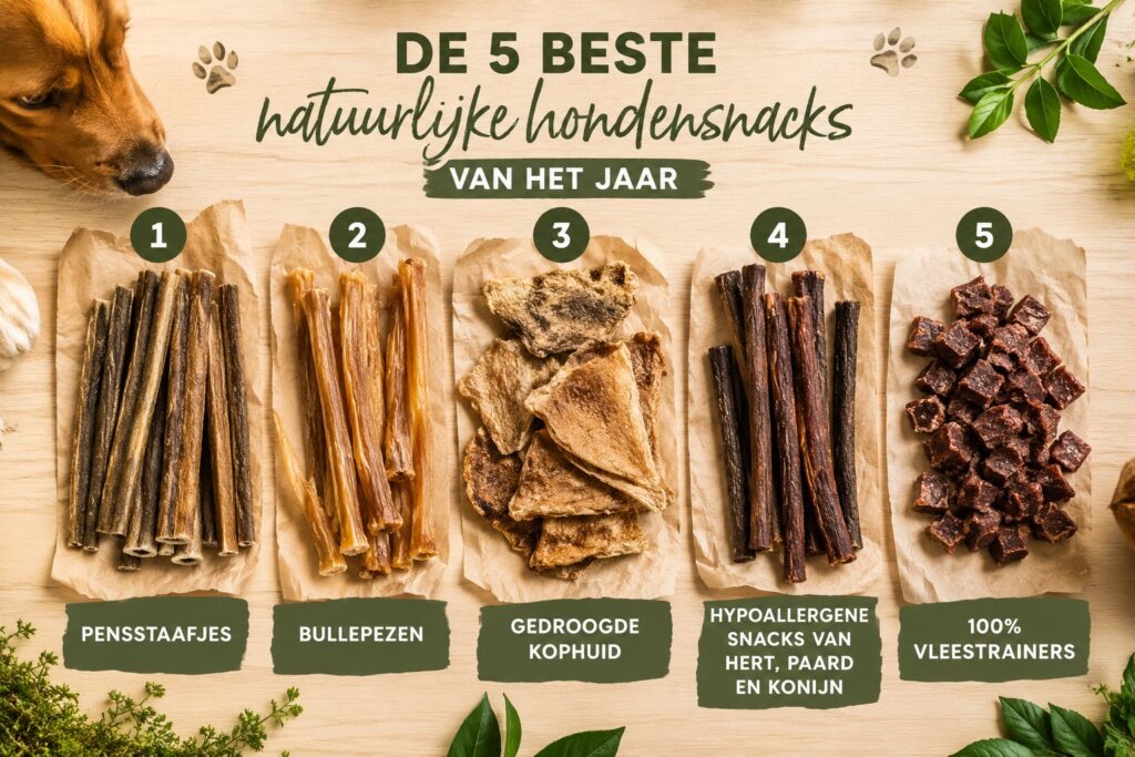 de 5 beste natuurlijke hondensnacks