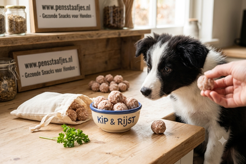 Kip met Rijst Balletjes 350 gram: een heerlijke beloning voor iedere hond